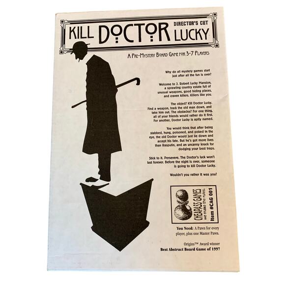 Kill Doctor Lucky CheapAss Game Origins Award Winner Game Of 1997 Complete EUC - Picture 1 of 10